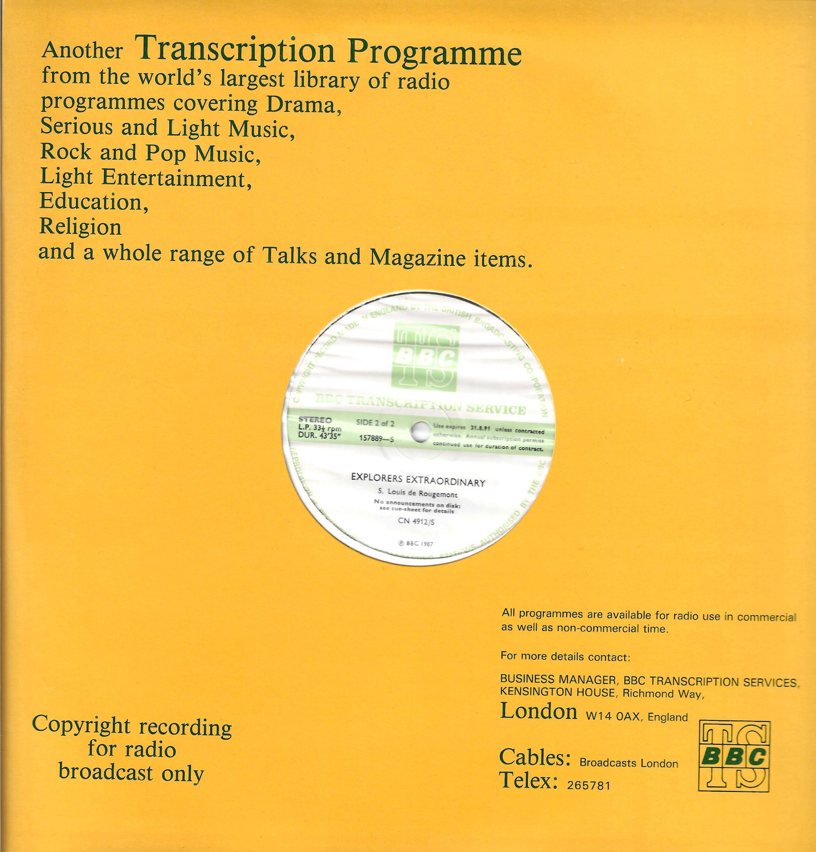 Front cover of CN 4912 S 6