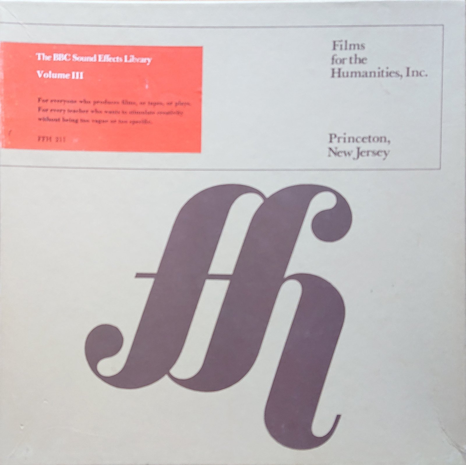 Picture of FFH 211 - 3 The BBC Sound Effects Library - Volume III by artist Various from the BBC albums - Records and Tapes library