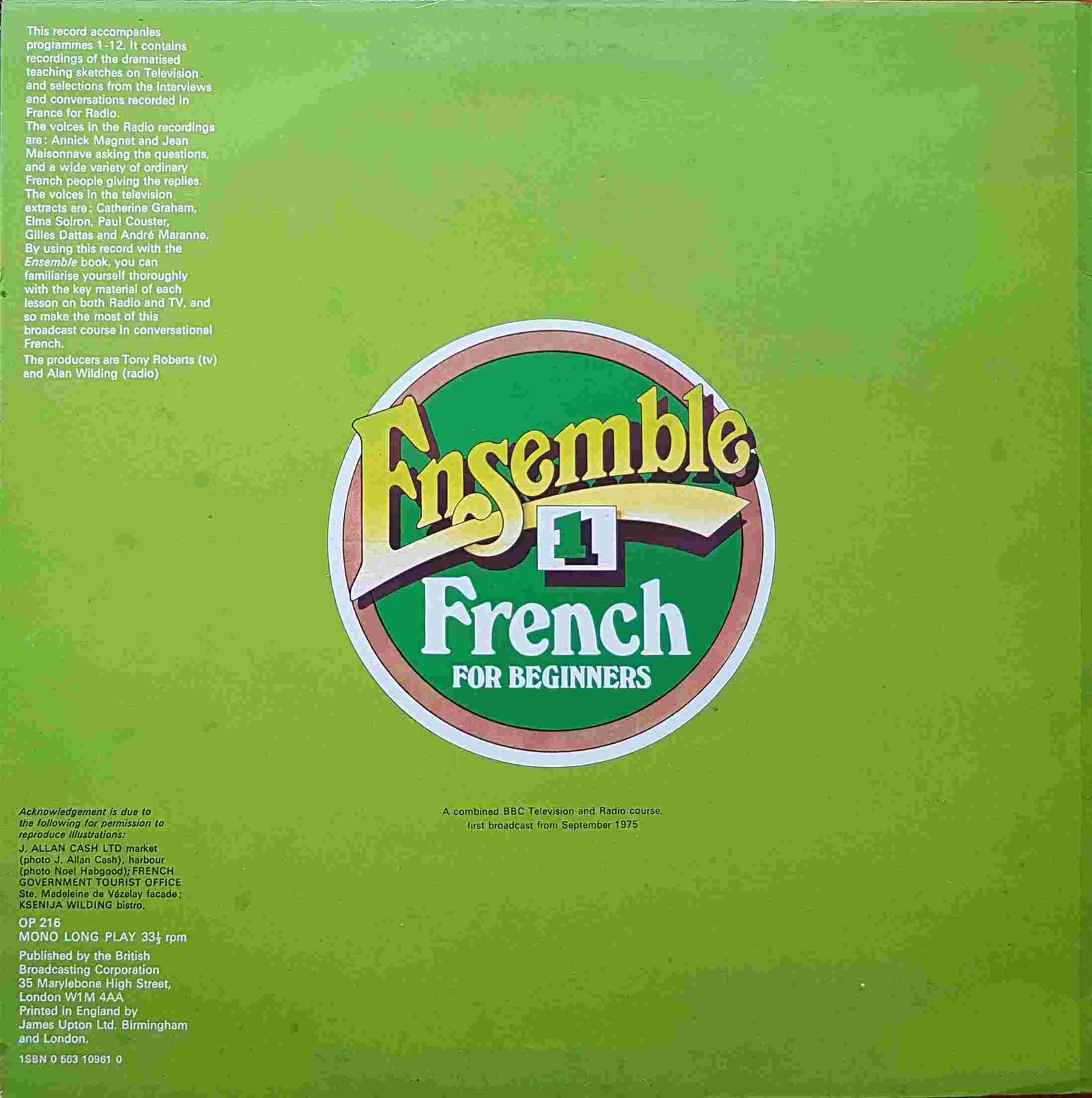 Ensemble 1 - French for beginners - Programmes 1 - 12