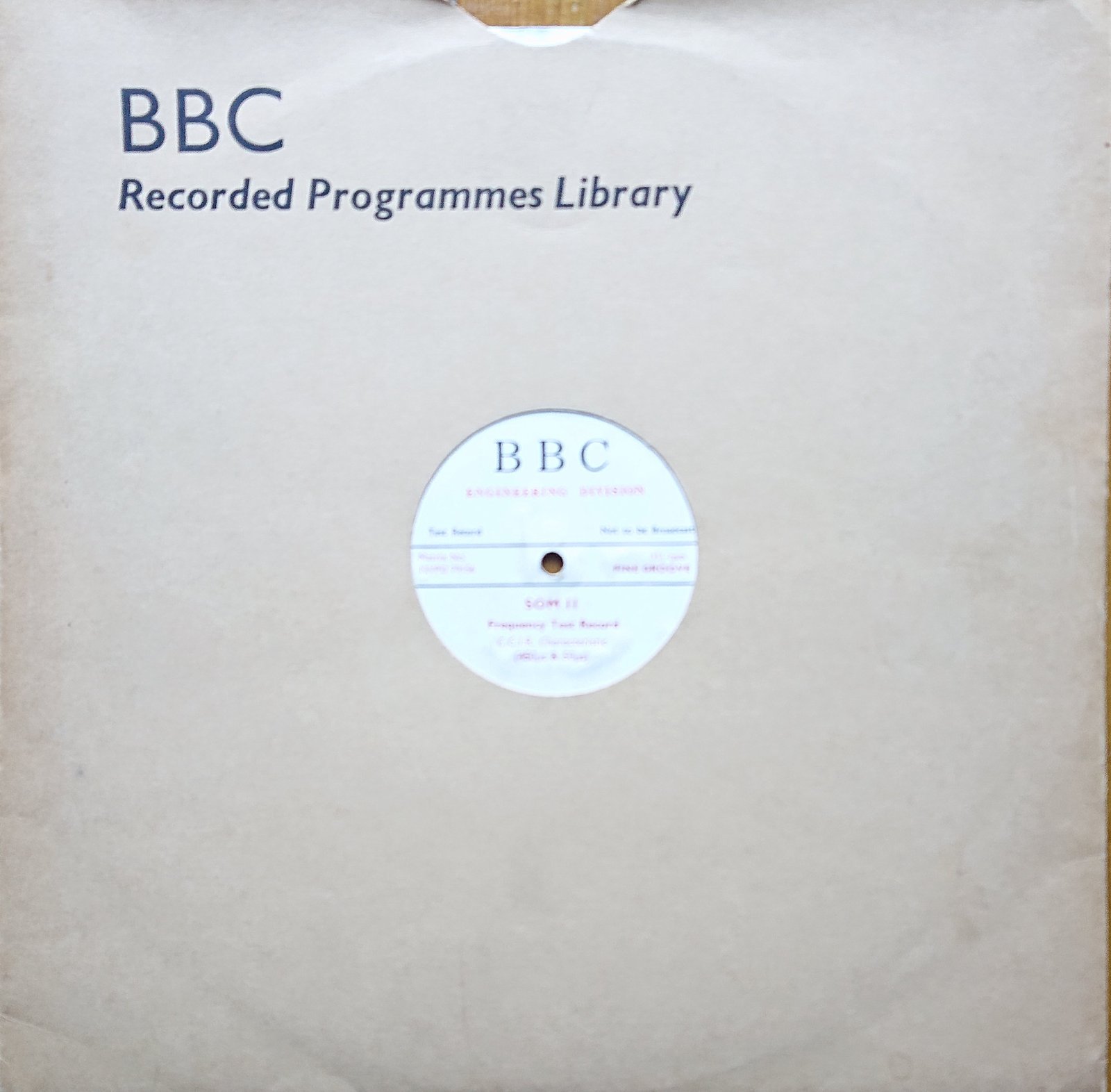 Picture of Frequency test record by artist Unknown from the BBC 12inches - Records and Tapes library