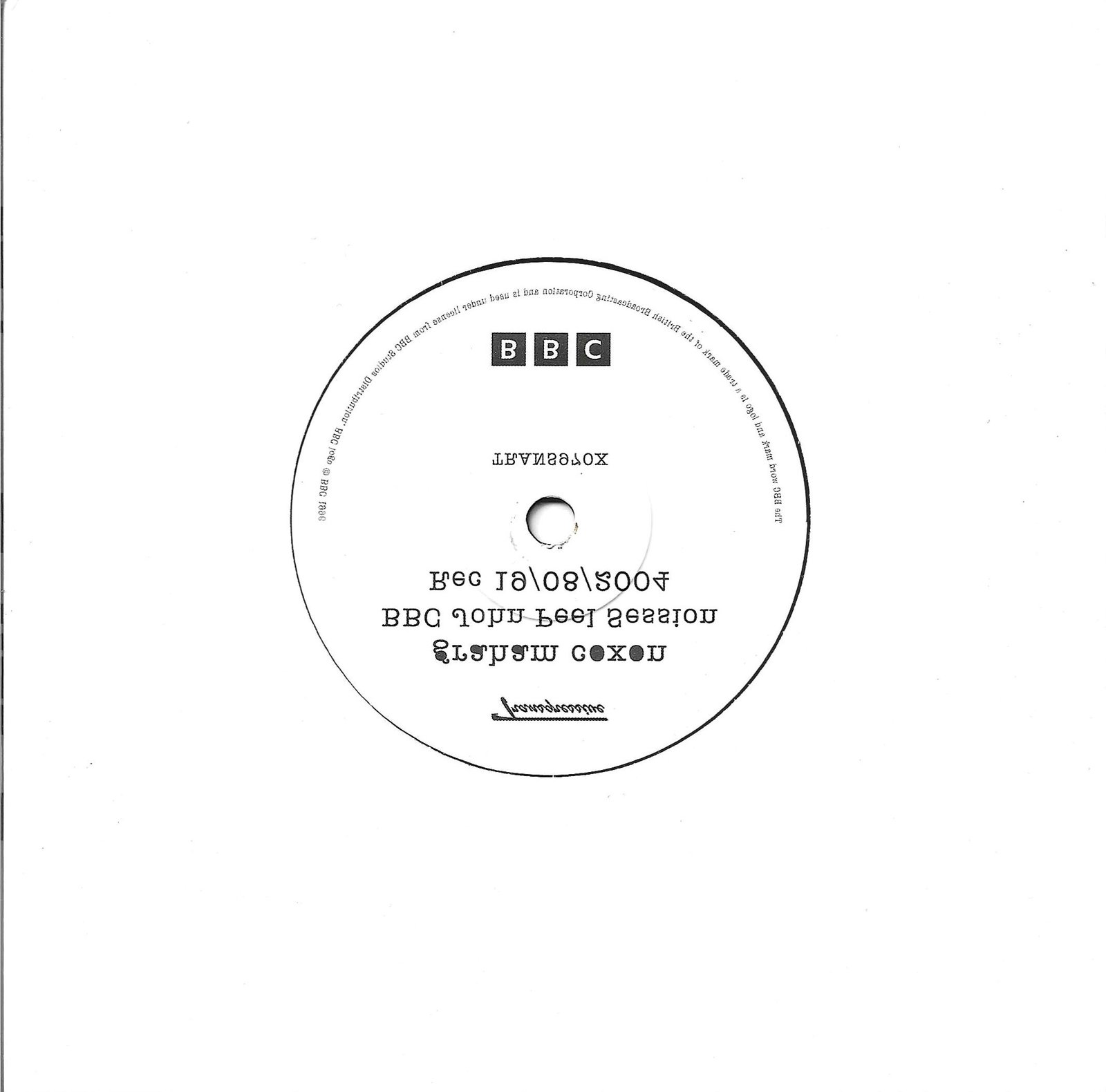 Picture of BBC John Peel session 19/08/2004 by artist Graham Coxon from the BBC singles - Records and Tapes library